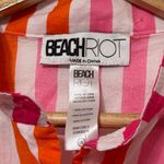 Beach Riot  Alexa Top Size Large / XL Striped Beach Cover Up Shirt Pink Photo 2