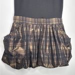 Michael Kors Michael  Black Bubble Hem Plaid Skirt Dress hoilday formal Size 12 Photo 4
