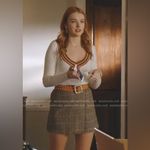 Urban Outfitters Houndstooth Fringe Wrap Skirt ASO Kirby Anders in Dynasty Photo 14