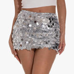 Amazon Silver sequin mini skirt  Photo 0
