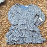 ASTR The Label Floral Blue Dress with Ruffle Hem Size L Photo 8