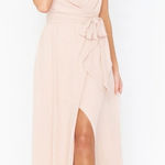 Show Me Your Mumu  Liz Maxi Dress Strappy Wrap Dusty Blush Crisp Pink‎ NWT M Photo 0