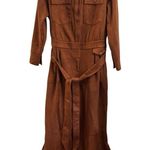 Eloquii Barkwood x  Faux Suede Brown Jumpsuit With Belt NWOT Photo 1