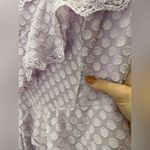 Bardot  Lace Trim Polka Dot Senorita Dress Lilac Midi Size 6 / Small Photo 5