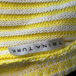 Trina Turk Ashbridge Knit Cardigan Sweater Yellow White Striped XS/Small Photo 8