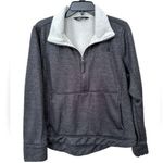 The North Face Mattea 1/2 zip pull over. Charcoal gray, white Sherpa lining Photo 0