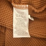 Everlane Waffle Knit Shirt Womens Medium Rust Brown Cotton Henley Long Sleeve Photo 4