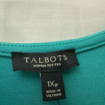 Talbots Teal Flare Sleeve Ballerina Neckline Top Size 1X Petite NWT Photo 4