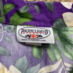 Vintage Pacific Legend Purple Floral Hawaiian Shirt 80s 90s Made in Hawaii Size M Photo 5