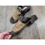 Brighton  Ponti Slip On Slide Sandal 8.5M Block Heel Leather/Textile Italy Shoes Photo 4