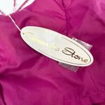 Cassandra Stone Silk Beaded Fringe Gown Size 12 Fuchsia Prom Evening HOCO FLAWED Pink Photo 11