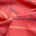 Splatter Paint Scarf Pink Fringe Eclectic Square Art to Wear Funky Colorful Photo 5