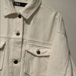 ZARA  Cream Corduroy Shacket Photo 6