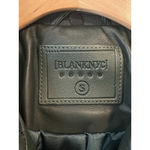 BLANKNYC Faux Leather Jacket Womens Size Small Dark Green Full Zip Snap Cropped Photo 7