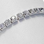 SILVER TONE & CLEAR RHINESTONE STRETCH BRACELET Photo 1