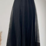 Cato Witchy Whimsygoth Black Mesh Tulle Full Swinging Midi Skirt L Photo 0