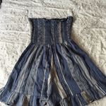 Angie Blue & White S Romper Jumpsuit Photo 1