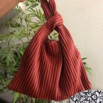 Burgundy slouchy one strap pleated tote bag purse Photo 0