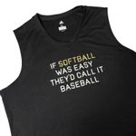 Adidas NEW Softball Graphic Tank Tee Womens XL Black If Softball Was Easy Photo 0