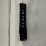 St. John St.‎ John Black Label Pearl White Sleeveless Ruffle Top Silky Elegant Classic SM Photo 2