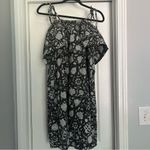 Emerson Fry Daphne India Collection Floral Ruffle Off Shoulder Dress Sundress Black Size XS Photo 3