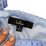 Lulus Forever Darling Blue Gingham Burnout Tie Photo 6