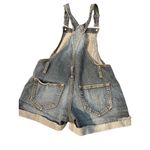 No Boundaries  NOBO Denim Overalls Shortalls Cuffed Adjustable Straps Jeans Sz S Photo 3