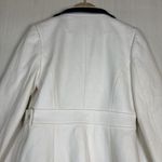 Via‎ Spiga Womens Wool Peacoat Coat Sz 6 Cream Black Trim Mid Length Ivory Photo 10