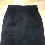 Hunt Club Elegant Black Pencil Skirt women’s vintage size 16 back slit buttons grunge Photo 1