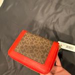 DKNY Zip Around Red Classic Logo Leather Wallet Photo 13