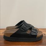 Birkenstock Papillio by  Arizona Flex Black Platform Slide Sandals EU 39/ US 8 Photo 4