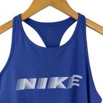 Nike  Pro Dri-FIT Training Women's Large Royal Blue Racerback Tank Slim Fit Gym Photo 3