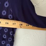 Amadi Anthropologie Bomber Jacket Navy Eyelet Embroidered Zip Front Size S Blue Photo 7