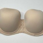 Vanity Fair New Without Tags  Tan Strapless Bra 40C Photo 0