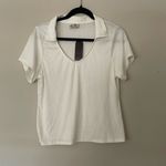 Wrapper NWT White Collared Women's Top Size XL Photo 3
