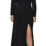 La Femme 29044 Long Sleeve Faux Wrap Gown Jersey Gown SZ 14 Photo 0