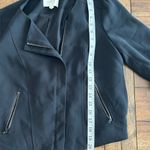 Loft Ann Taylor Women's Black Blazer Jacket Full Zip Pocket Cropped Size 0 Photo 9