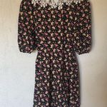 ASOS Design Wrap Front Mini Dress with Crochet Collar in playful floral Sz 2 Photo 7