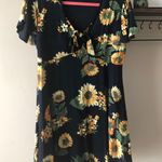 Black Swan Sunflower Flutter Sleeve Dress Photo 0