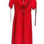 Topshop  Poppy Red Polka Dot Spot Midi Tea Dress - Size 4 NWOT Vintage Inspired Photo 0