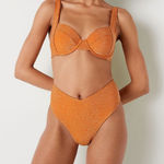 Victoria's Secret Victoria’s Secret Tangelo Orange Brazilian Shimmer High Waist Bikini NWT XS/S Photo 0