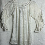LIldy Full Lace Tunic Elegant ivory Lace Blouse size S White Photo 0