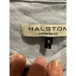 Halston Heritage  Powder Blue Coastal Grandma Linen And Viscose Button Down Shirt Photo 11