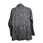 Knox Rose EUC  Utility Jacket Hidden Buttons Pockets Animal Print Funnel Neck - M Photo 1
