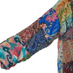 Kathmandu Imports NWTs Patchwork Kimono Jacket Gold Metallic Print One Size Pink Size undefined Photo 2