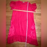 Womens Prima Short Sleeve Grapefruit Linen/Silk BLD W/Pockets midi Dress|Sz:L/XL Pink Size undefined Photo 6