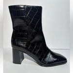 Nordstrom Rack Normandy Women’s Sz 6 M Black Croc Print Block Heel Ankle Boot Photo 0