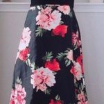 Slny Dress Fit & Flare Floral Skirt Ball Gown Black Red Maxi Plus Size 14 Photo 5