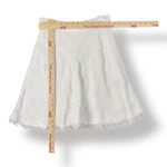 Rebecca Taylor  Tweed Frayed Hem Skirt Womens‎ Size 4 Ivory Boho Photo 2