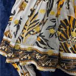 Farm Rio  Bead-embellished tie-front printed metallic fil coupé mini skirt x s Photo 4